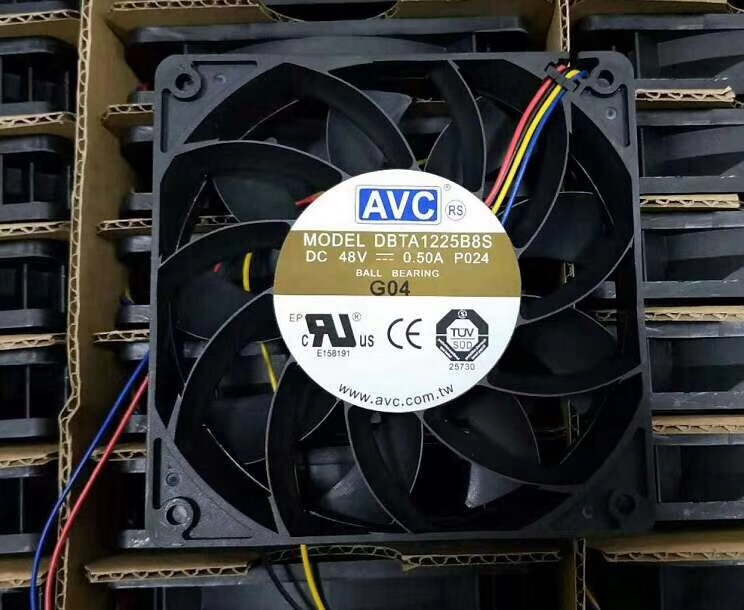 Original AVC DBTA1225B8S Cooling Fan 48V 0.5A 1.8W 4wires DBTA1225B8S Fans